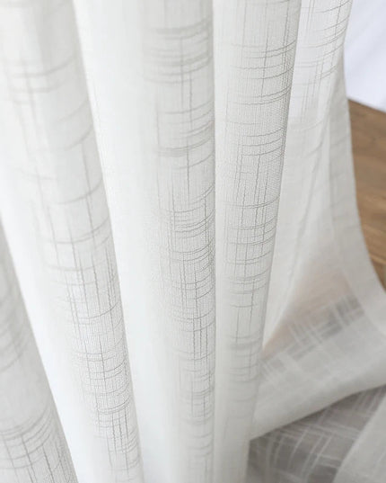 Linen Curtain – White Voile