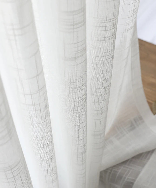 Linen Curtain – White Voile