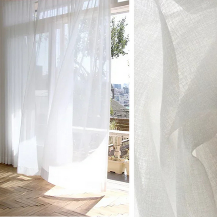 Sheer Voile Curtain – White