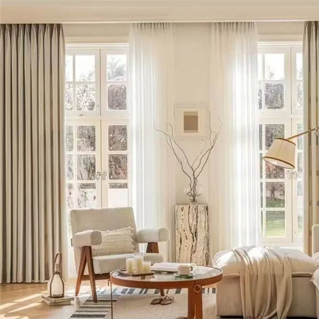 Double Blackout Curtain – Cream Beige
