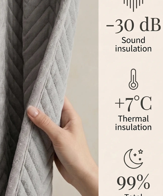 Anti-Noise Curtain 30 dB – Grey
