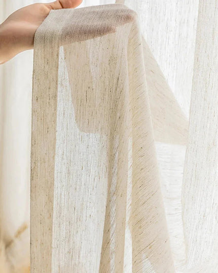 Sheer Voile Curtain - Beige