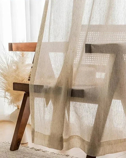 Sheer Voile Curtain - Beige