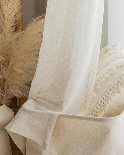 Sheer Voile Curtain - Beige