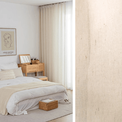 Sheer Voile Curtain - Beige