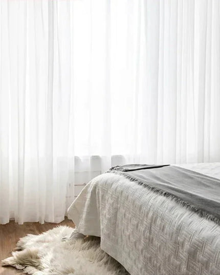 Sheer Voile Curtain – White