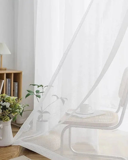 Sheer Voile Curtain – White