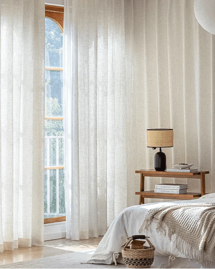 Linen Curtain – Ivory Voile