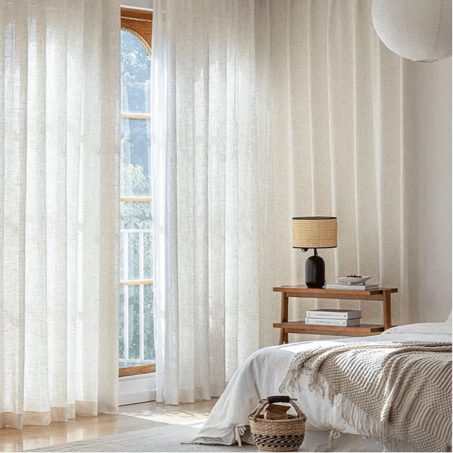 Linen Curtain – Ivory Voile
