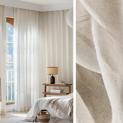 Linen Curtain – Ivory Voile