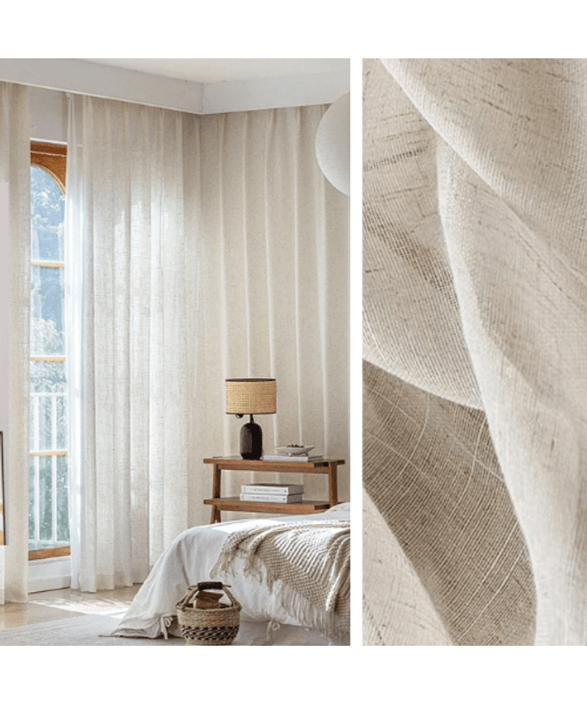 Linen Curtain – Ivory Voile