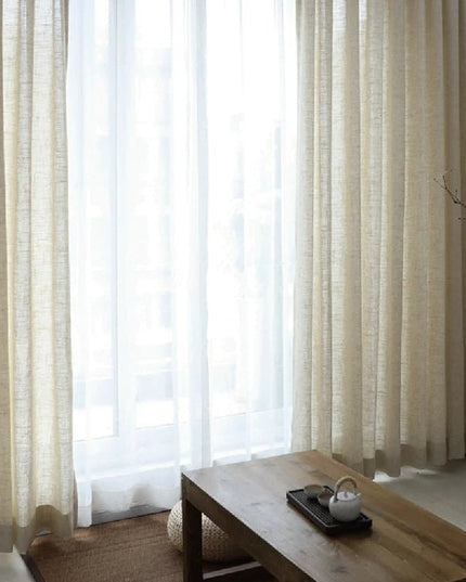 Linen Curtain – Beige Voile