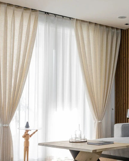 Linen Curtain – Beige Voile
