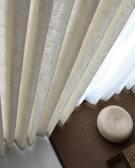 Linen Curtain – Beige Voile