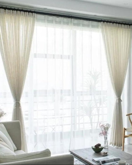 Linen Curtain – Light Beige Voile
