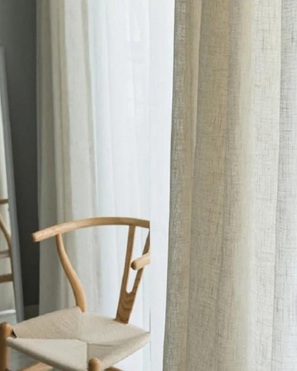 Linen Curtain – Light Beige Voile