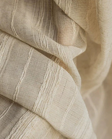 Linen Curtain – Natural Linen Colour Voile Eyelet