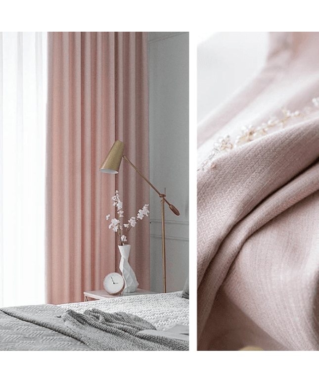 Semi-Blackout Curtain – Powder Pink
