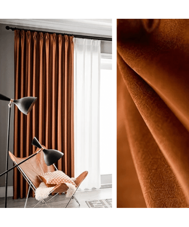 Semi-Blackout Curtain – Terracotta