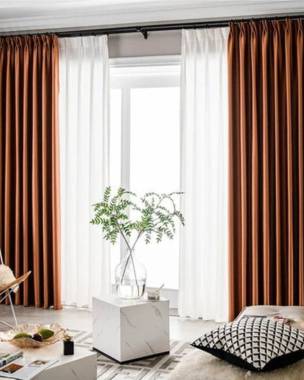 Semi-Blackout Curtain – Terracotta