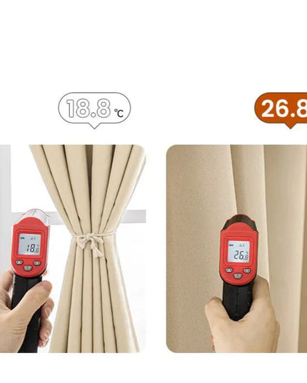 3-in-1 Soundproof Thermal Blackout Curtain – Light Grey
