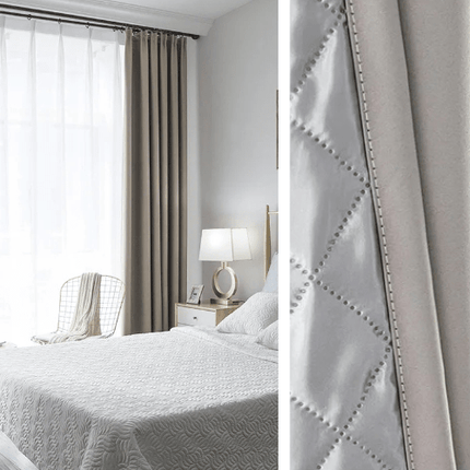 3-in-1 Soundproof Thermal Blackout Curtain – Light Grey
