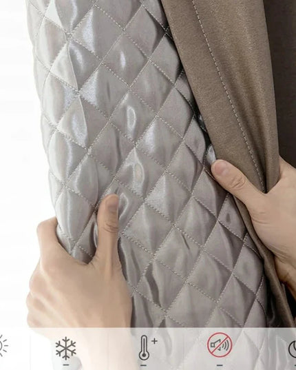 3-in-1 Soundproof Thermal Blackout Curtain – Taupe