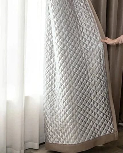 3-in-1 Soundproof Thermal Blackout Curtain – Taupe