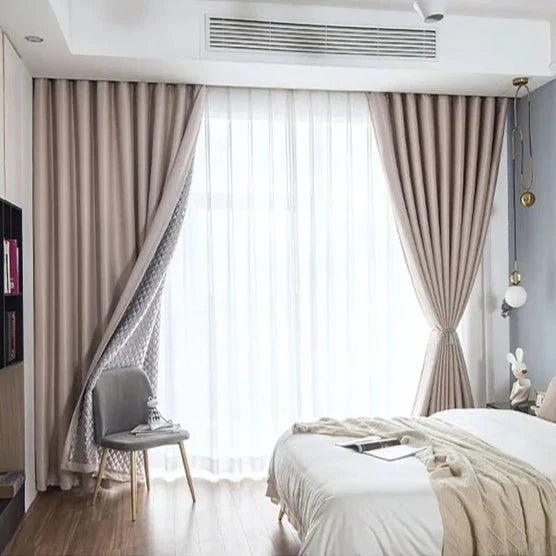 3-in-1 Soundproof Thermal Blackout Curtain – Dusty Rose