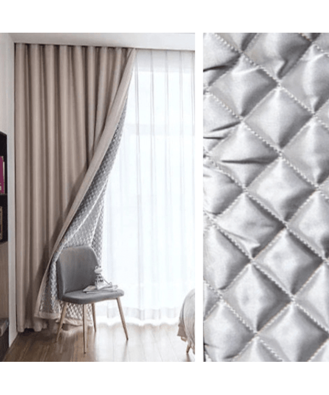 3-in-1 Soundproof Thermal Blackout Curtain – Dusty Rose